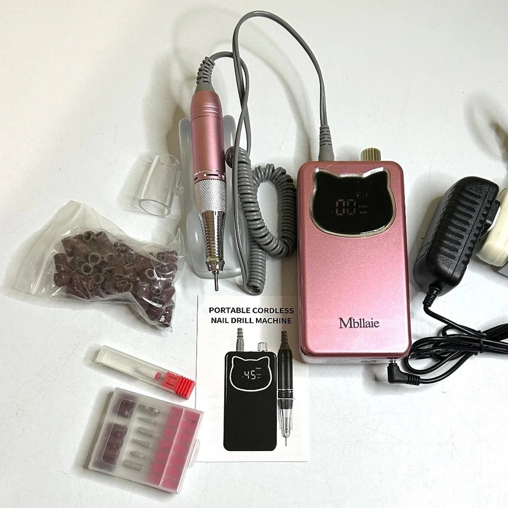 Pink Professional Nail Drill File 45000RPM